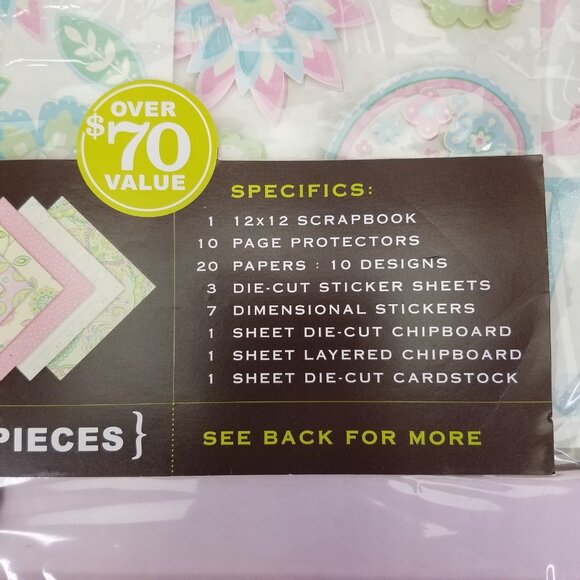 Marcella by K Scrapbook "Bon Bon" 12x12 Mega Kit Album Stickers Paper 377 Pieces - Picture 4 of 11